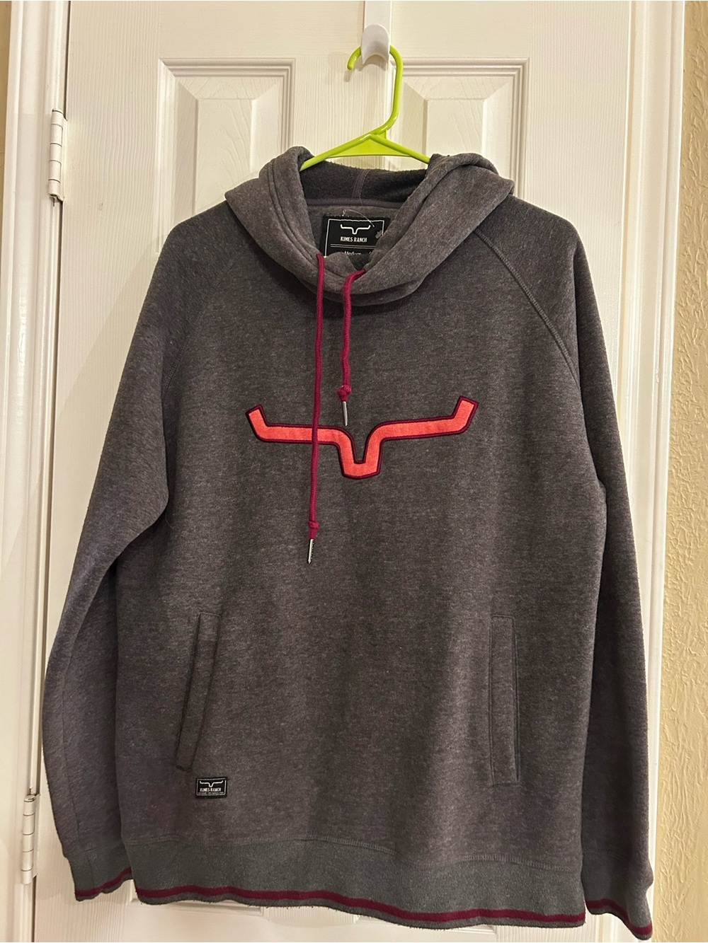 Women's Kimes Ranch Two Scoops Hoodie Ladies Size Medium in Charcoal Heather
